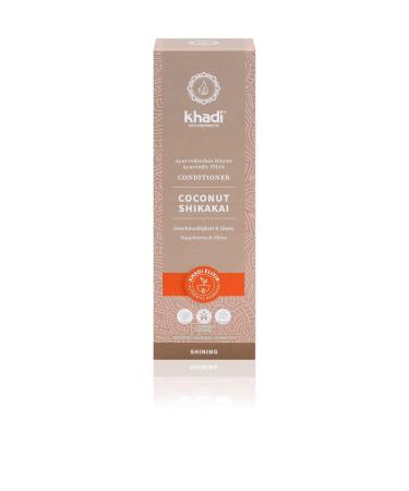 Khadi Coconut Shikakai Ayurvedic Conditioner - 100% Natural Silicone-Free Vegan Hair Care 200ml for Shine & Curls - Buy Online on GoSupps.com