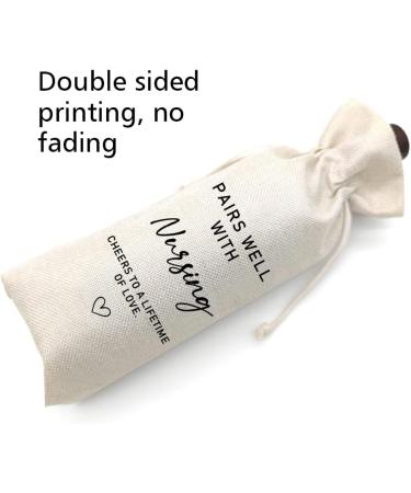Socive Nurse Wine Bag Gift Bag For Nurse Appreciation Nurse Appreciation Gift Nurse Thank You Gift Nurse Gift Wine Bag - Drawstring Wine Bags Nurse Gift - Buy Online on GoSupps.com