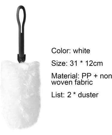 Set Duster 2 pcs Replaceable Electrostatic Adsorption Brush for Home Household Fluffy Clean Duster Handle Cleaner Handle Dusters Brushes - Buy Online on GoSupps.com