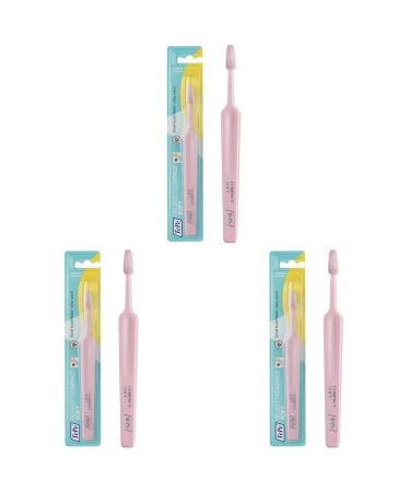 TEPE SELECT Compact soft toothbrush soft bristle in a compact narrow -running brush head for young old 1x1 sorted in color (pack with 3)