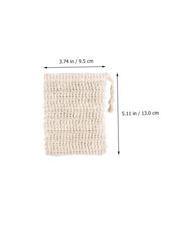 FRCOLOR 9 Pcs Soap Foaming Bag - Exfoliating Soap Saver & Scrubber Net Pouch - Light Yellow Ramie Mesh Bath Sponges for Toiletries | Buy Now - Buy Online on GoSupps.com