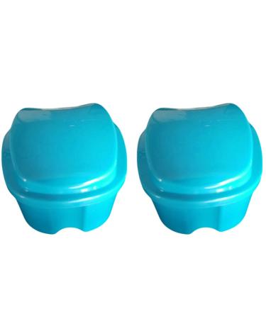 Exceart 2er box secure prosthesis cleaner adhesives for denture deture bath bag false toothholder prosthesis cup prosthesis case denture holder dedicated dentures care box