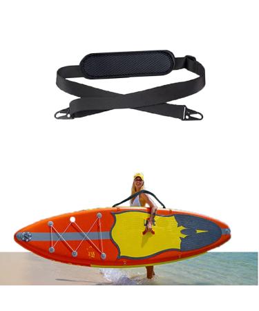 Dokoshia SUP Paddle Board Carrier Shoulder Strap Adjustable Carrying Sling Paded Bag Belt for Surfing and Paddle Board with Metal Hooks Accessories