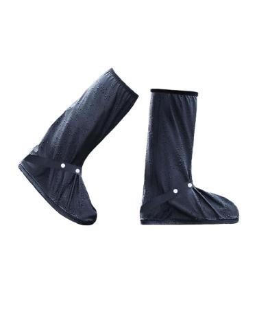 Trketk waterproof overshoes black boot covers Reusable rain over shoes with non -slip rain snow waterproof ankle cover men women women foot gaps for hiking outdoor