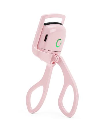 DANMO Heated Eyelash Curler  Electric Eyelash Curlers  Type-C Rechargeable Eye Lash Curler  2 Heating Modes  Curling Eye Lashes Quickly Naturally and Long Lasting - Pink Model