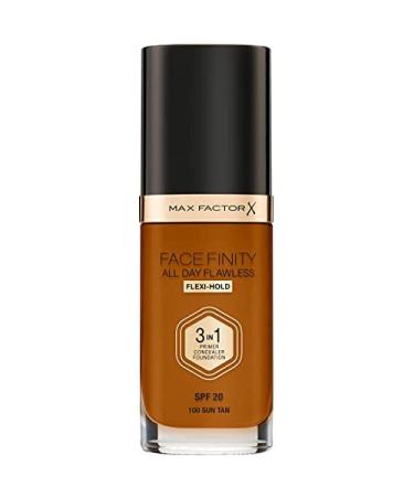 Max Factor Face Foundation 1 pack (1 x 30 milliliters) 100 sun tan 30 ml (1 pack) - Buy Online on GoSupps.com