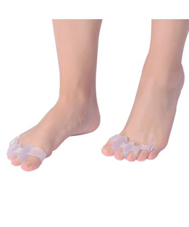 Toe spreader - Hallux valgus correction comfortable hallux valgus made of silicone suitable for plantar fasciitis hallux valgus overlapping toes tissue blisters 2 pieces day and night