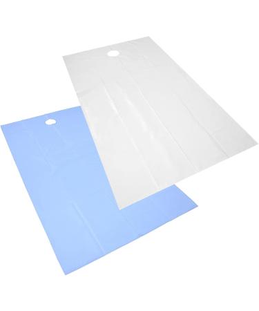 Ververt Touch Treatment Tablecloth - Breathable Oil-Resistant Beauty Salon Bed Linen | Waterproof Massage Cover with Face Hole | Perfect for Wellness Studios - White-Blue - Buy Online on GoSupps.com