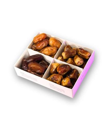 odilia Odilia Desert Jewels Exclusive Variety of Organic Dates (500g Luxury Box) | 4 Elegant Varieties: Sagie Khudri Kholas Sukkari | Vegan Gluten-Free and No Added Sugar | Gift Idea