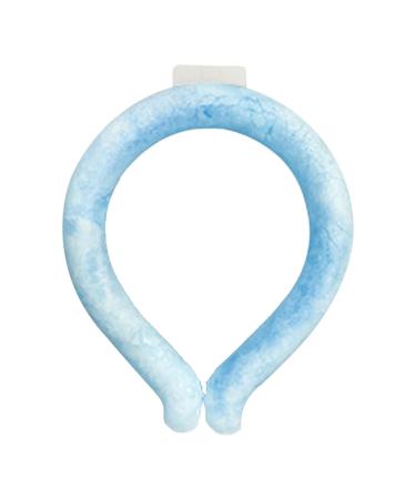 Collar Cooling Tube | Reusable Ice Gel Collar Tube for Heat Reduction Ice Tube Neck Heat Reduction Tube for Gym Concerts Home Bus School Offices Traveling Pochy Sea Salt Blue Below 18 Degrees