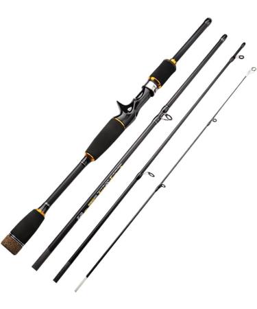 Portable Carbon Fiber Fishing Rod - Baitcasting Rod for Bass & Catfish - 1.8m Pistol Grip - Buy Online on GoSupps.com