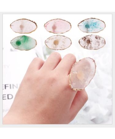 nail art palettes Nail Art Finger Ring Palette Polish Holder Color Mixing Plates Manicure Tools White - Buy Online on GoSupps.com