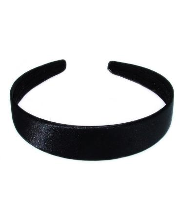 Bling Online 2.5cm Satin Covered Alice Headband. (Black)