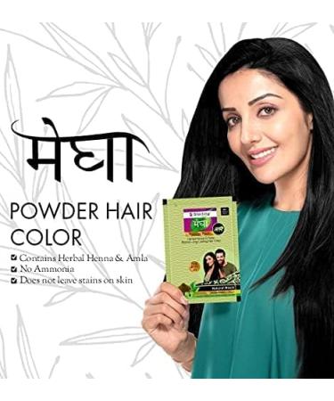 EA Megha Mehandi Hair Care Powder - Natural Hair Color Solution for Men & Women | 15gm Pack of 6 | M1 Natural Black - Buy Online on GoSupps.com