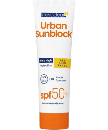 Equalan Pharma Europe Novaclear Cream with 50+ SPF for face and body cream against UVA UVB IR rays 125 ml very high sun protection dermatologically tested no fragrance composition - Buy Online on GoSupps.com