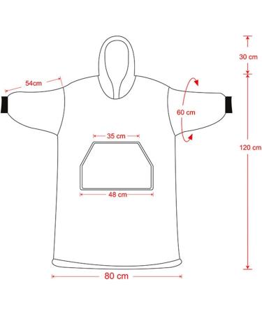 Cozy Oversized Hooded Blanket | Soft & Warm Flannel Blanket for Adults & Teens | Portable & Comfortable Gift - Buy Online on GoSupps.com