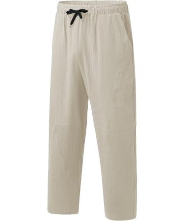 Men's Spring/Summer Dress Pants for Big Thighs - Beige, 4X-Large - Buy Online on GoSupps.com