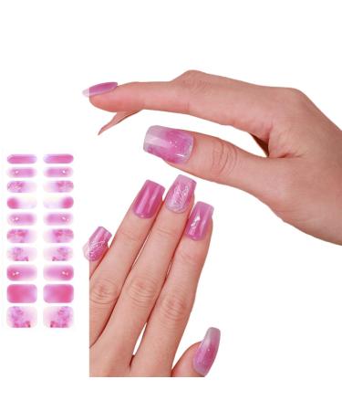 AJTUTUS Semi Cured Gels s Stickers Light Required s Polish Strips Gels Strips s Decortions for Party Wedding