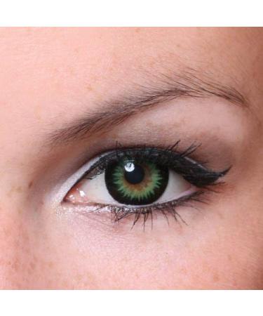 Buy Matlens Geolica Green Colored Contact Lenses - Big Eyes Effect - Extra Bella WBS-203 | 2 Lenses + Case & Care Product - Buy Online on GoSupps.com
