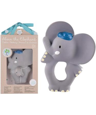 Buy Tikiri 8578314 Natural Rubber Elephant Teether - Baby Toy Gift Box for 0+ Months - 11cm Gray - Buy Online on GoSupps.com
