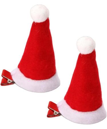 hgnxa Christmas Santa Hat Hair lip Party Props Accessories Hair Pin Festive Glitter Sequins Hat Barrettes Holiday Headwear - Buy Online on GoSupps.com