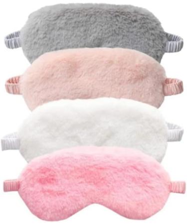 AKOAK Plush Sleep Eye Mask - Soft Breathable Light Blocking Protector for Adults & Kids - Perfect Gift for Birthday Parties - White - Buy Online on GoSupps.com