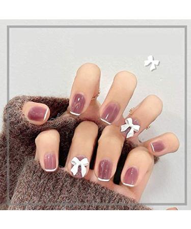 KDDOM 12 Pcs 3D Resin Bow Nail Rhinestones for DIY Nail Art - Nail Decoration Accessories - Buy Online on GoSupps.com
