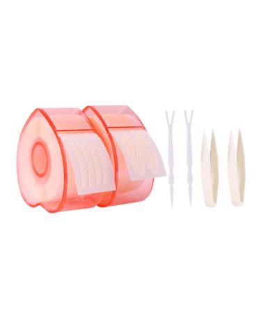 MAGICLULU 2 Roll Lace Double Eyelid Sticker Exfoliating Body Scrub Double Eyelid Fiber Stereotypes Tape Strips 5.2x5cm Assorted Color