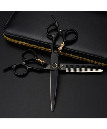 Hair Cutting Scissors 6 Inch Professional JP 440c Steel Bearing Tiger Hair Scissors Haircut Thinning Barber Makas Cutting Shears Hairdressing Scissors Set
