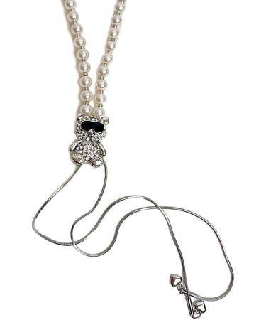 Oralgos Harajuku Necklace for Women & Girls - Trendy Pearl Jewelry with Bear Sunglasses & Cool Designs | 2023 Fashion - Buy Online on GoSupps.com
