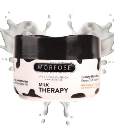 Morfose Professional Milk Therapy Hair Mask for Dry  Damaged  or Brittle Strands  12 Essential Amino Acids  and Proteins  Fuller Healthier  Softer look  (large  16.9 Fl Oz) 16.9 Ounce (Pack of 1)