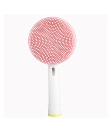 Shower Universal Orbit B Round Head Silicone Clean-Face Double-Sided Clean-Face Brush Head Bath Brush (Color : Blue) (Pink)