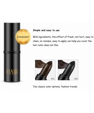 Temporary Hair Color 1PC Modified Cream Color Repair Stick Hair Line Concealer Portable Hair Dye Kit Root Cover Up Black - Buy Online on GoSupps.com