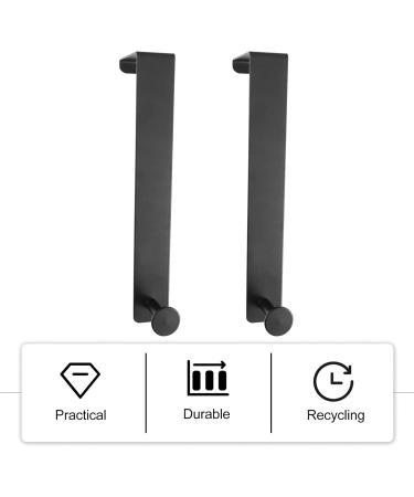 Gadpiparty 2pcs Door Hook Coat Hangers Over The Door Mirror Hooks Coat Hat Hanger Stainless Steel Coat Hook 21x4.5cm Black - Buy Online on GoSupps.com