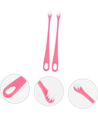 FOMIYES 2pcs Oral Tooth Tools Teeth Cleaners Soft-bristle Dog Cleaning Puppy Home Pets Pet Portable Cat 1 count (Pack of 1) Pink - Buy Online on GoSupps.com
