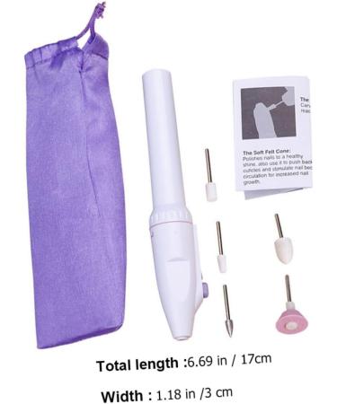 Housoutil 1set Nail Polisher Manicure Drill Bits Exfoliating Exfoliation Electric Manicure File Manicure Pedicure Kit Electric Trimmer Ear Piercer Kit Mini White Nail File Abs - Buy Online on GoSupps.com