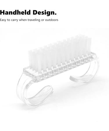 3 Piece Transparent Nail Cleaning Brush Set - Fingernail Scrubbing Hand Brush - Buy Online on GoSupps.com