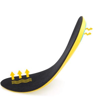 SUPVOX Sports Insoles Arch Support Sweat Absorbent Inserts Breathable Soft Running Insoles Shock-Absorption Pads for Men Women Size S (Black) - Buy Online on GoSupps.com