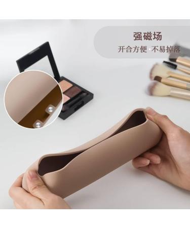 Travel Makeup Brush Holder - Magnetic Anti-Fall Silicone Organizer for Cosmetics | Portable & Sleek Makeup Tools for Travel - Buy Online on GoSupps.com