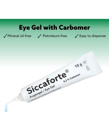 Siccasan & Siccaforte Eye Gel for Dry Eyes - Intensive Carbomer & Dexpanthenol Formula | Hydrating Corneal Gel & Lubricant | Night & Day Use | Soothes Sore and Red Eyes - 0.35 oz (Pack of 2) - Buy Online on GoSupps.com