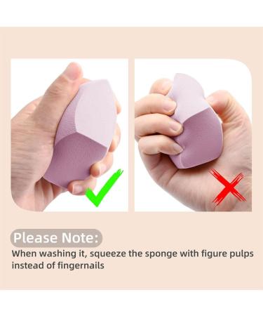 Dolovemk | Extra Large Beauty Egg Blender Makeup Sponge Face Foundation Blending Puffs Height:8.5cm(Dry)/10cm(Wet) (Purple) - Buy Online on GoSupps.com
