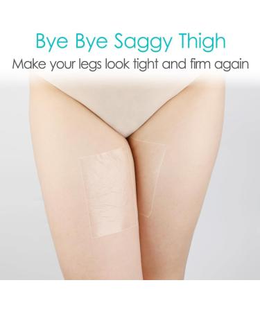 Thigh Lift Tape - Transparent Adhesive Bandage for Sagging Skin & Cellulite | Ultra-Thin Waterproof Disposable | Pack of 50 - 6x6 Inch - Buy Online on GoSupps.com