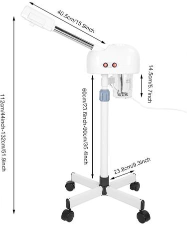 YUYTE Facial Sauna Beauty Device Facial Steamer with LED Lamp and 5X Magnifying Glass Nano Ionic Hot Steam Cleaner with Four Holders for Beauty and Skin Care - Buy Online on GoSupps.com