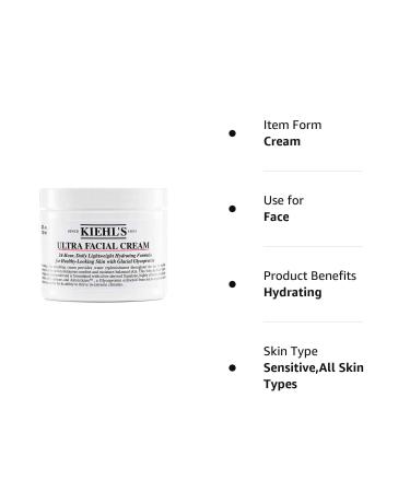 Kiehl's Ultra Facial Cream 4.2oz - 24-Hour Daily Moisturizer | 125ml - Buy Online on GoSupps.com