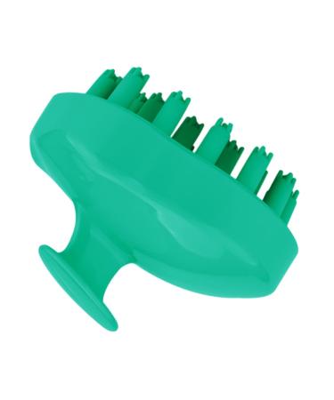 Foytoki head scalp massage burst massage brush for at home head cleaning brush silicone massage brush hair scales 9.5x7cm green