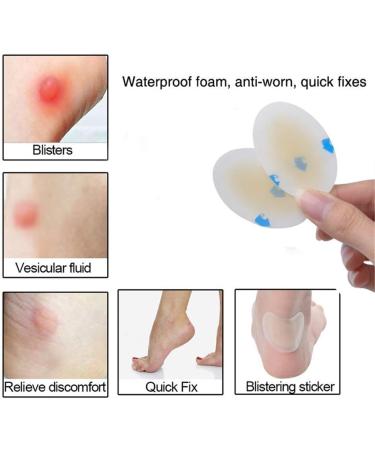 Blister Heel Protection Pads - 10 Self-Adhesive Waterproof Bandages for High Heels Fingers & Toes | Padded Blister Treatment (37mm x 55mm) - Buy Online on GoSupps.com