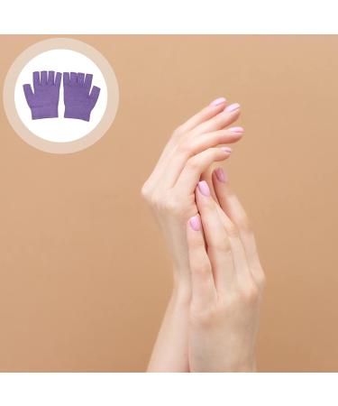 Lurrose Ladies Mittens Fingerless Moisturizing Gloves for Women Moisturizing Gloves Day Night Instantly Repair Eczema Cotton Gloves Dry Hands for Dry Rough and Cracked Hands Womens Mittens Purple - Buy Online on GoSupps.com