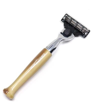 Buy Edwin Jagger Diffusion Chrome Plated Handle for Gillette Mach3 Razor - Tan | International Shipping Available - Buy Online on GoSupps.com