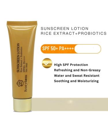 SPF 50+ Sunscreen with Rice Extract & Probiotics | Broad Spectrum UVA/UVB Protection | Water-Resistant & Non-Comedogenic | 1.7oz - Free Shipping Worldwide - Buy Online on GoSupps.com