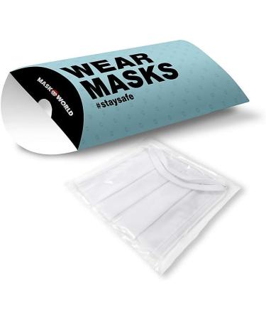 Buy Maskworld Organic Cotton Face Masks - Reusable & Washable - Set of 5 White Everyday Masks - International Shipping Available - Buy Online on GoSupps.com